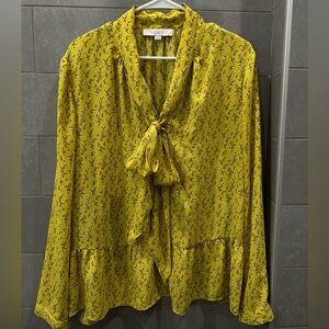 Floral Peplum Bow Blouse